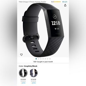 Fitbit Charge 3 Fitness Activity Tracker